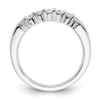 14k White Gold 1/2 carat Lab Grown Diamond VS/SI+ G+ Seven Stone Complete Fashion Band