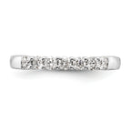 14k White Gold 1/2 carat Lab Grown Diamond VS/SI+ G+ Seven Stone Complete Fashion Band