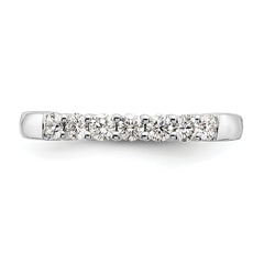 14k White Gold 1/2 carat Lab Grown Diamond VS/SI+ G+ Seven Stone Complete Fashion Band