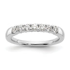 14k White Gold 1/2 carat Lab Grown Diamond VS/SI+ G+ Seven Stone Complete Fashion Band
