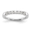 14k White Gold 1/2 carat Lab Grown Diamond VS/SI+ G+ Seven Stone Complete Fashion Band