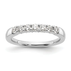 14k White Gold 1/2 carat Lab Grown Diamond VS/SI+ G+ Seven Stone Complete Fashion Band