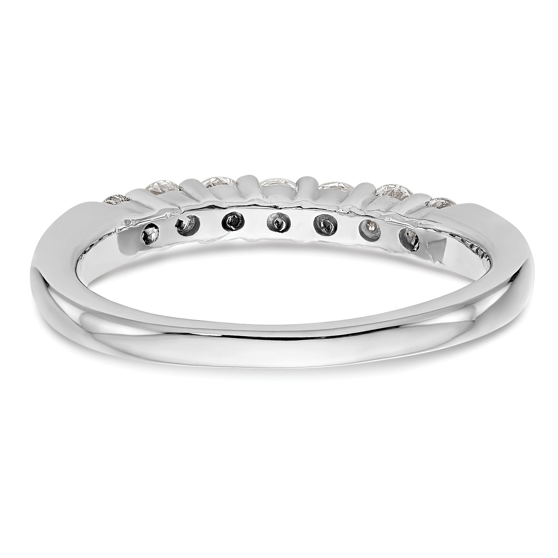 14k White Gold 3/4 carat Lab Grown Diamond VS/SI+ G+ Seven Stone Complete Fashion Band