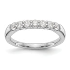 14k White Gold 3/4 carat Lab Grown Diamond VS/SI+ G+ Seven Stone Complete Fashion Band
