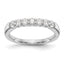 14k White Gold 3/4 carat Lab Grown Diamond VS/SI+ G+ Seven Stone Complete Fashion Band