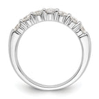 14k White Gold 1 carat Lab Grown Diamond VS/SI+ G+ Seven Stone Complete Fashion Band