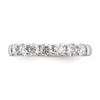 14k White Gold 1 carat Lab Grown Diamond VS/SI+ G+ Seven Stone Complete Fashion Band