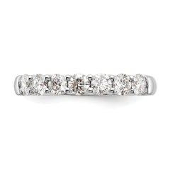 14k White Gold 1 carat Lab Grown Diamond VS/SI+ G+ Seven Stone Complete Fashion Band