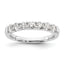 14k White Gold 1 carat Lab Grown Diamond VS/SI+ G+ Seven Stone Complete Fashion Band