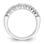 14k White Gold 1 1/5 carat Lab Grown Diamond VS/SI+ G+ Seven Stone Complete Fashion Band