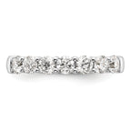 14k White Gold 1 1/5 carat Lab Grown Diamond VS/SI+ G+ Seven Stone Complete Fashion Band