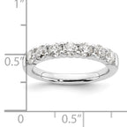14k White Gold 1 1/5 carat Lab Grown Diamond VS/SI+ G+ Seven Stone Complete Fashion Band