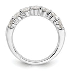 14k White Gold 1 5/8 carat Lab Grown Diamond VS/SI+ G+ Seven Stone Complete Fashion Band