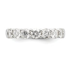 14k White Gold 1 5/8 carat Lab Grown Diamond VS/SI+ G+ Seven Stone Complete Fashion Band