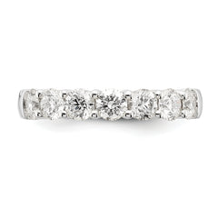 14k White Gold 1 5/8 carat Lab Grown Diamond VS/SI+ G+ Seven Stone Complete Fashion Band