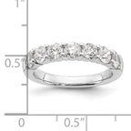 14k White Gold 1 5/8 carat Lab Grown Diamond VS/SI+ G+ Seven Stone Complete Fashion Band