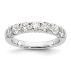14k White Gold 1 5/8 carat Lab Grown Diamond VS/SI+ G+ Seven Stone Complete Fashion Band