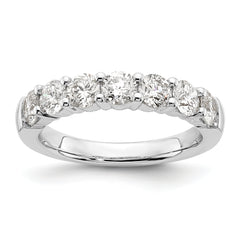14k White Gold 1 5/8 carat Lab Grown Diamond VS/SI+ G+ Seven Stone Complete Fashion Band