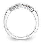 14k White Gold 1/5 carat Lab Grown Diamond VS/SI+ G+ Nine Stone Complete Fashion band