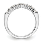 14k White Gold 1/2 carat Lab Grown Diamond VS/SI+ G+ Nine Stone Complete Fashion band