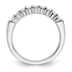 14k White Gold 1/2 carat Lab Grown Diamond VS/SI+ G+ Nine Stone Complete Fashion band