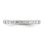 14k White Gold 1/2 carat Lab Grown Diamond VS/SI+ G+ Nine Stone Complete Fashion band