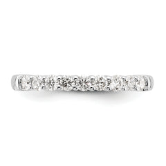 14k White Gold 1/2 carat Lab Grown Diamond VS/SI+ G+ Nine Stone Complete Fashion band