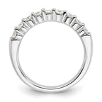 14k White Gold 3/4 carat Lab Grown Diamond VS/SI+ G+ Nine Stone Complete Fashion band