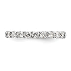 14k White Gold 3/4 carat Lab Grown Diamond VS/SI+ G+ Nine Stone Complete Fashion band