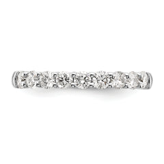 14k White Gold 3/4 carat Lab Grown Diamond VS/SI+ G+ Nine Stone Complete Fashion band