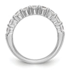 14k White Gold 1 carat Lab Grown Diamond VS/SI+ G+ Nine Stone Complete Fashion band