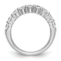 14k White Gold 1 carat Lab Grown Diamond VS/SI+ G+ Nine Stone Complete Fashion band