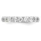 14k White Gold 1 carat Lab Grown Diamond VS/SI+ G+ Nine Stone Complete Fashion band
