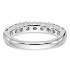 14k White Gold 1 carat Lab Grown Diamond VS/SI+ G+ Nine Stone Complete Fashion band