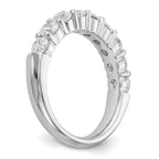 14k White Gold 1 carat Lab Grown Diamond VS/SI+ G+ Nine Stone Complete Fashion band