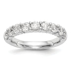 14k White Gold 1 carat Lab Grown Diamond VS/SI+ G+ Nine Stone Complete Fashion band