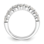 14k White Gold 1 5/8 carat Lab Grown Diamond VS/SI+ G+ Nine Stone Complete Fashion band