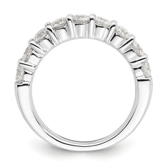14k White Gold 1 5/8 carat Lab Grown Diamond VS/SI+ G+ Nine Stone Complete Fashion band