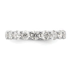 14k White Gold 1 5/8 carat Lab Grown Diamond VS/SI+ G+ Nine Stone Complete Fashion band