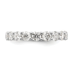 14k White Gold 1 5/8 carat Lab Grown Diamond VS/SI+ G+ Nine Stone Complete Fashion band