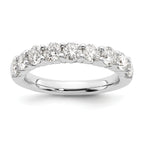 14k White Gold 1 5/8 carat Lab Grown Diamond VS/SI+ G+ Nine Stone Complete Fashion band