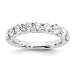 14k White Gold 1 5/8 carat Lab Grown Diamond VS/SI+ G+ Nine Stone Complete Fashion band