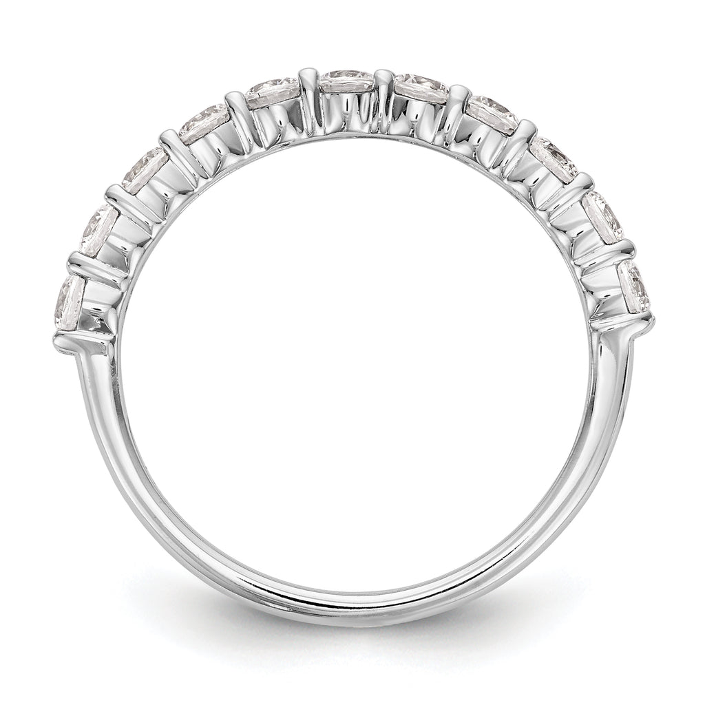 14k White Gold 3/4 carat Lab Grown Diamond VS/SI+ G+ Eleven Stone Complete Band