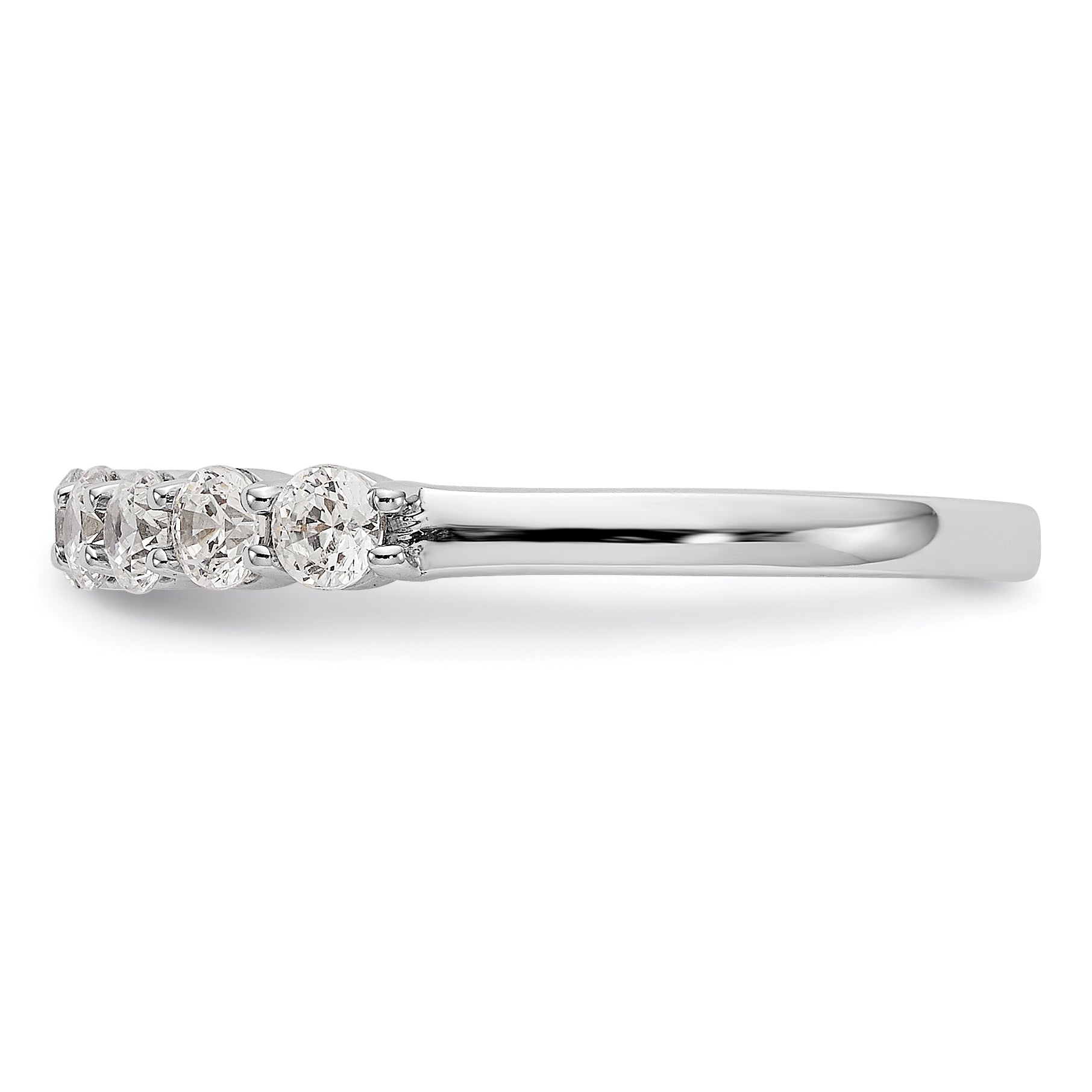 14k White Gold 3/4 carat Lab Grown Diamond VS/SI+ G+ Eleven Stone Complete Band
