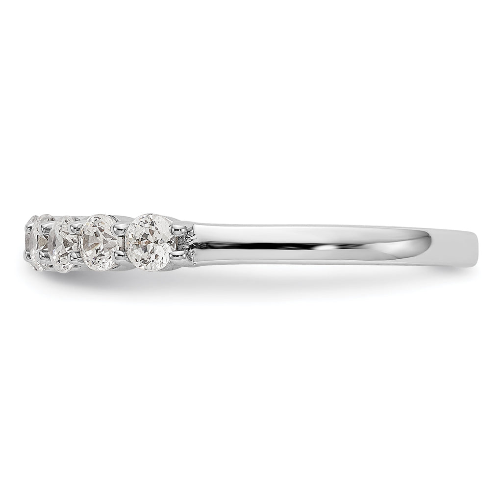 14k White Gold 3/4 carat Lab Grown Diamond VS/SI+ G+ Eleven Stone Complete Band