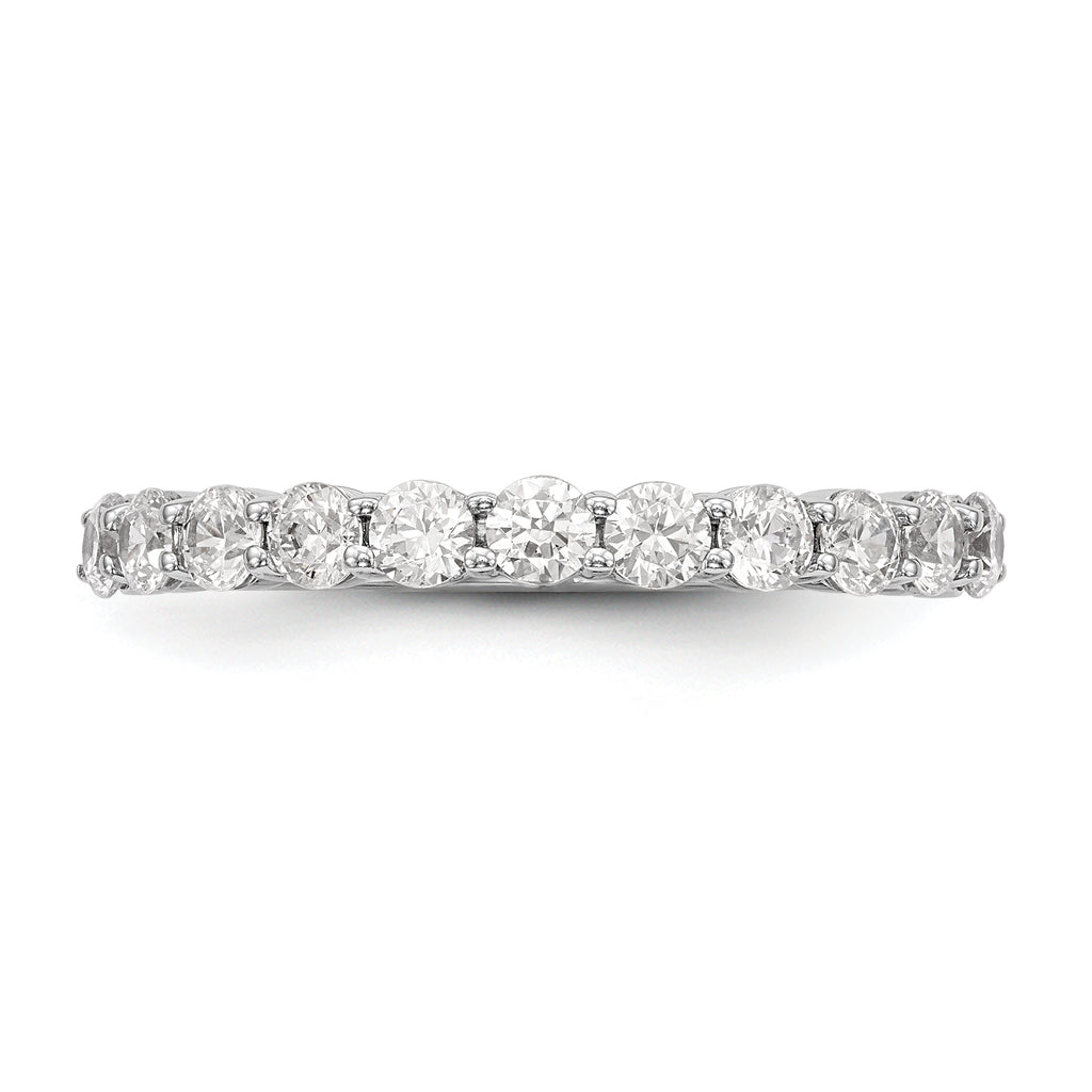14k White Gold 3/4 carat Lab Grown Diamond VS/SI+ G+ Eleven Stone Complete Band