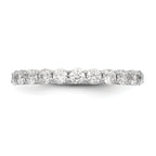 14k White Gold 3/4 carat Lab Grown Diamond VS/SI+ G+ Eleven Stone Complete Band