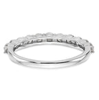 14k White Gold 3/4 carat Lab Grown Diamond VS/SI+ G+ Eleven Stone Complete Band