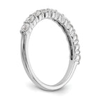 14k White Gold 3/4 carat Lab Grown Diamond VS/SI+ G+ Eleven Stone Complete Band
