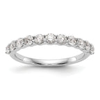 14k White Gold 3/4 carat Lab Grown Diamond VS/SI+ G+ Eleven Stone Complete Band